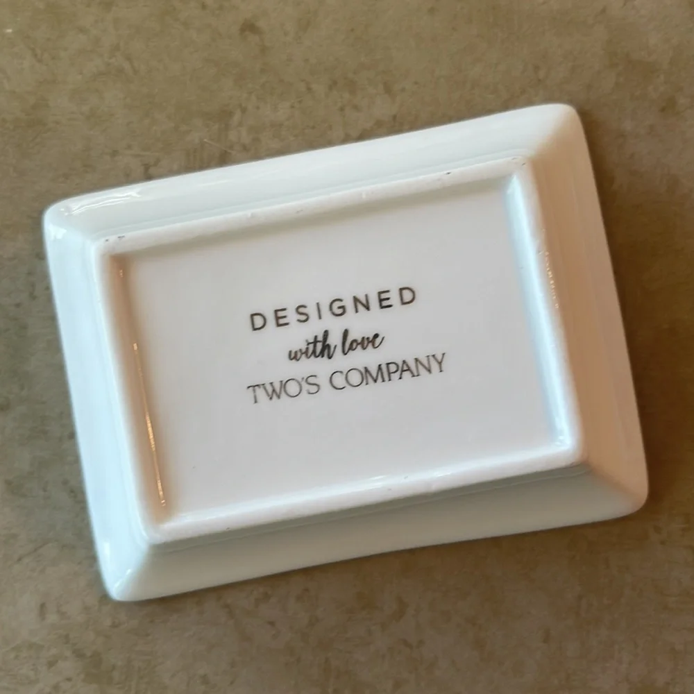 Two’s Company Petite Wise Saying Trinket Tray